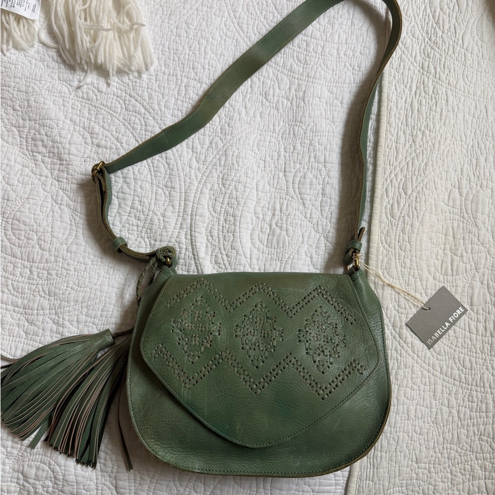 Isabella Fiore crossbody saddle bag, Josephine Shoulder sage - Picture 2 of 8